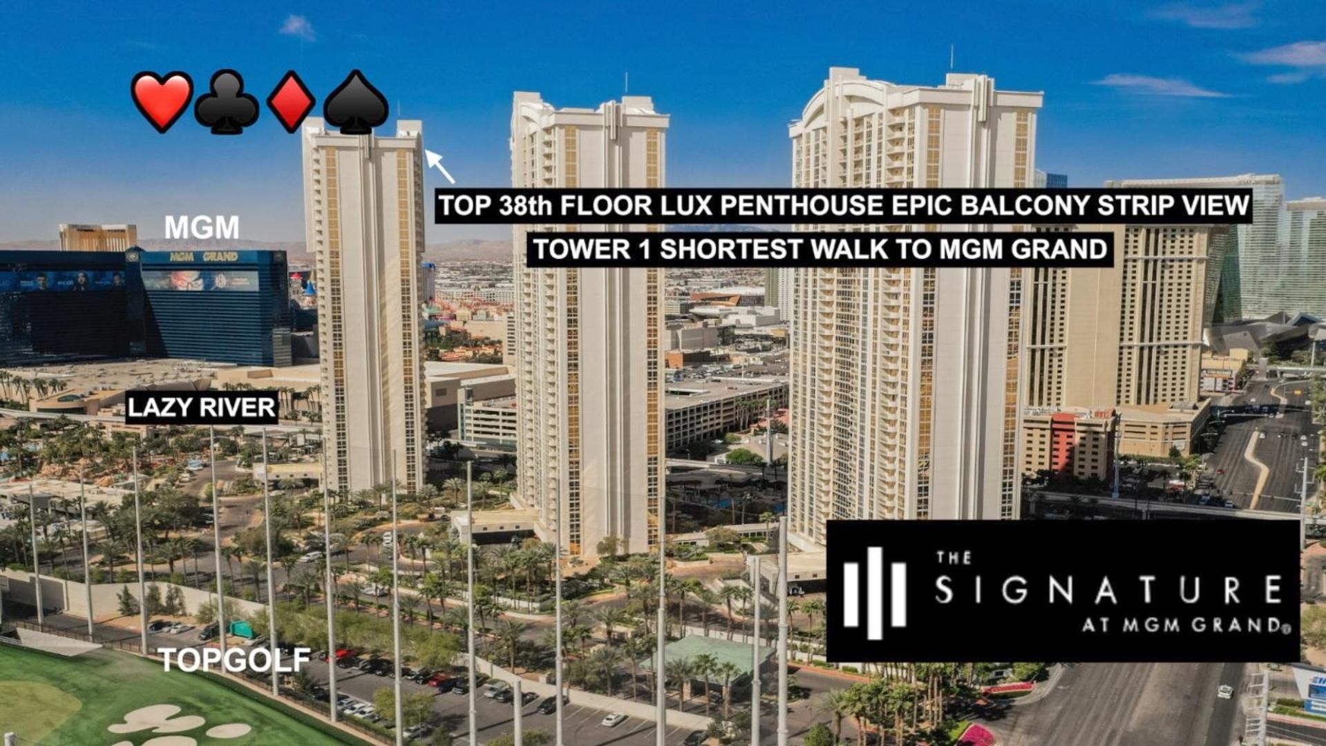 Signature Mgm Top 38Th Floor Penthouse Lux+ Best Balony Strip View Suite + No Resort Fee Лас-Вегас Экстерьер фото